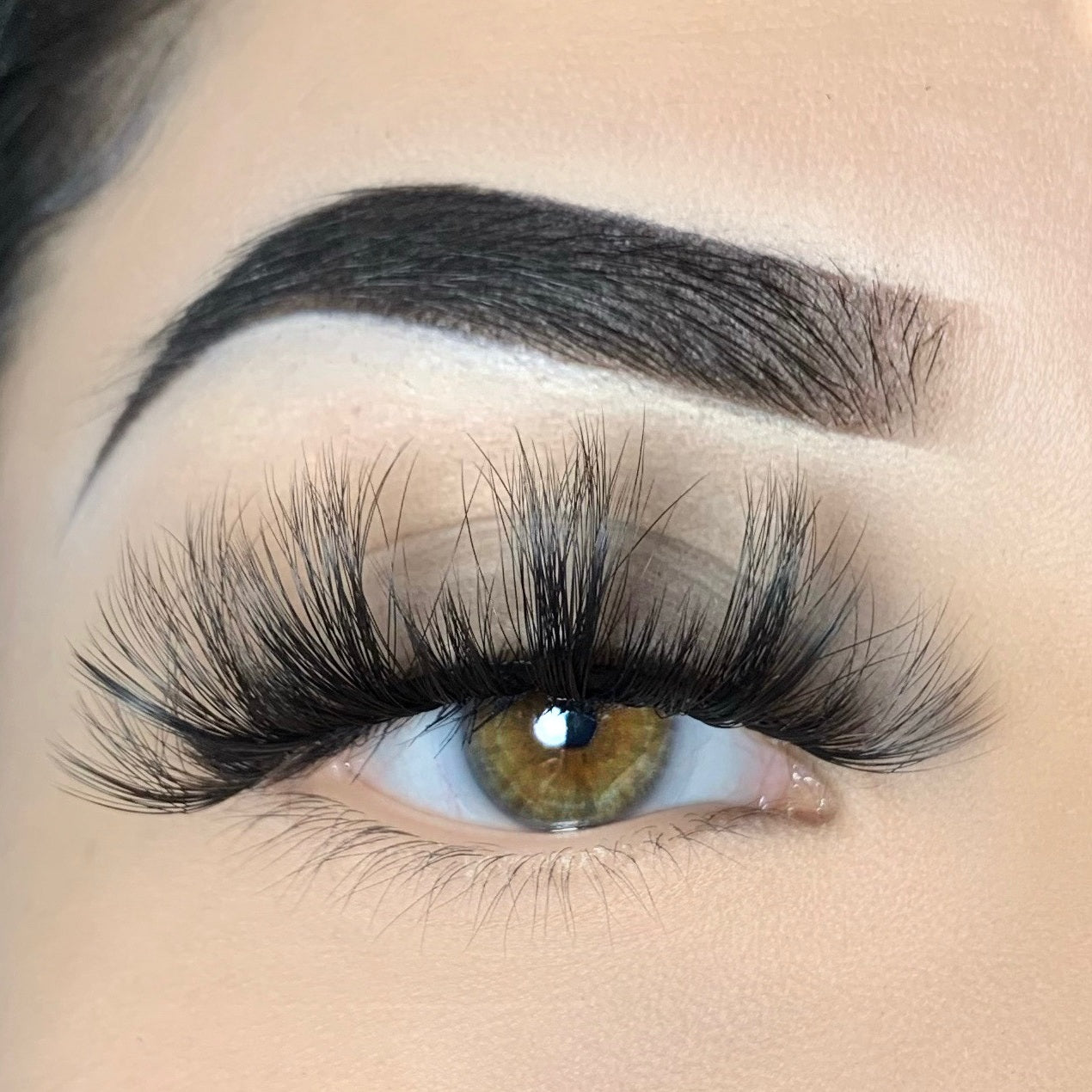 Model wearing Jhene lashes