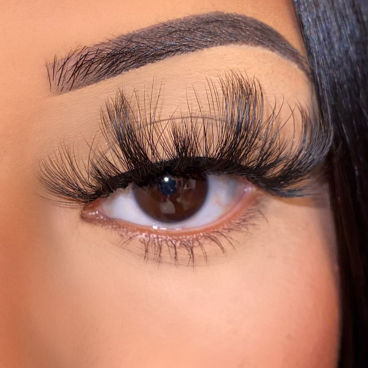 Lira lashes on eye
